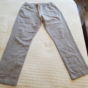 JCrew Mercantile drawstring linen grey pants size L